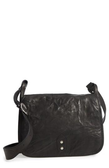 Frye Veronica Buckle Leather Messenger Bag - Brown