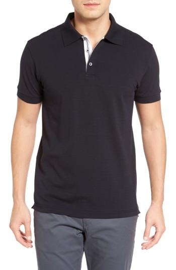 Men's Bobby Jones Solid Pique Golf Polo - Black