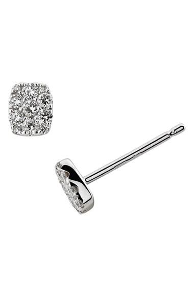 Women's Bony Levy 'mika' Mini Rectangle Pave Diamond Stud Earrings (nordstrom Exclusive)