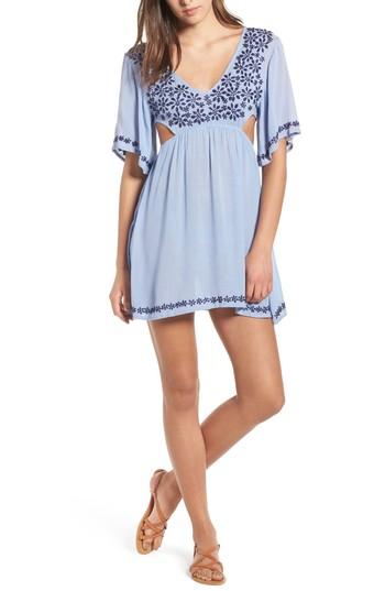 Women's Raga Marrakesh Embroidered Cutout Minidress - Blue