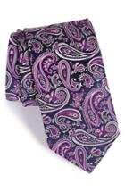 Men's Eton Paisley Silk Tie, Size - Purple