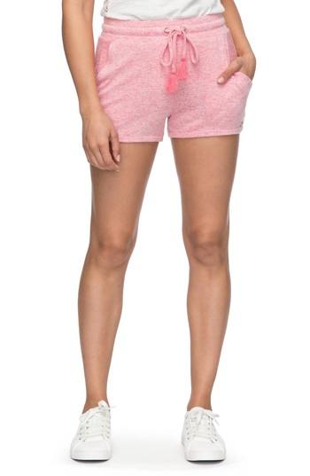 Women's Roxy Cozy Chill Drawstring Shorts - Red