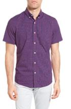 Men's Nordstrom Men's Shop Trim Fit Check Sport Shirt, Size - Red
