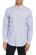 Men's Theory Irving Tone Regular Fit Dot Print Sport Shirt - Blue