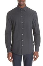 Men's Emporio Armani Regular Fit Geometric Dress Shirt - Grey