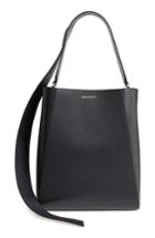 Calvin Klein 205w39nyc Medium Calfskin Leather Bucket Bag With Removable Pouch - Black