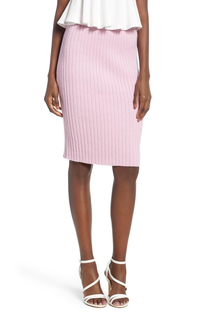 Women's Leith Rib Knit Skirt, Size - Purple