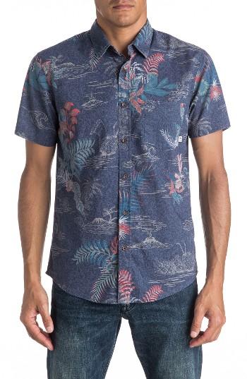 Men's Quiksilver Channels Bruz Print Woven Shirt
