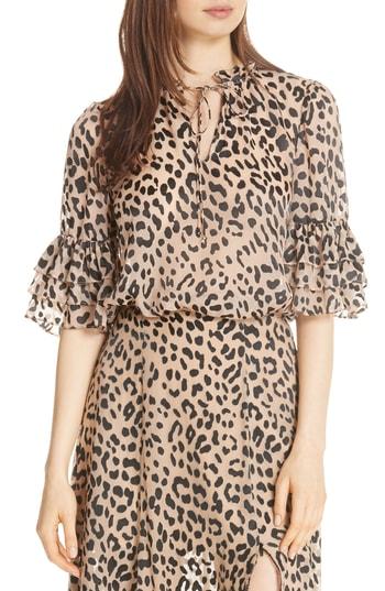 Women's Alice + Olivia Julius Tier Sleeve Tunic - Beige