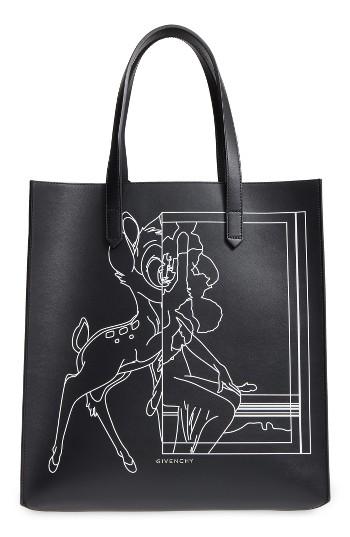 Givenchy Medium Stargate Bambi(tm) Leather Tote - Black