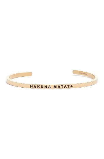 Women's Mantraband Hakuna Matata Engraved Cuff