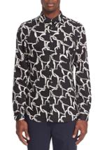 Men's Ps Paul Smith Extra Trim Fit Heart Print Sport Shirt