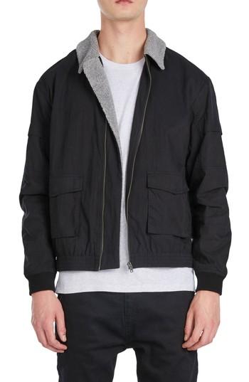 Men's Zanerobe Sherpa Windbreaker Jacket - Black