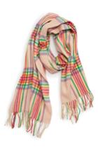 Women's Topshop Check Scarf, Size - Pink