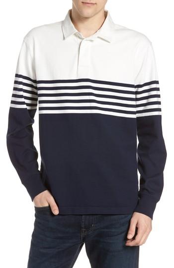 Men's J.crew 1984 Colorblock Stripe Rugby Shirt - Blue