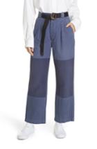 Women's Polo Ralph Lauren Patched Wide Leg Pants - Blue