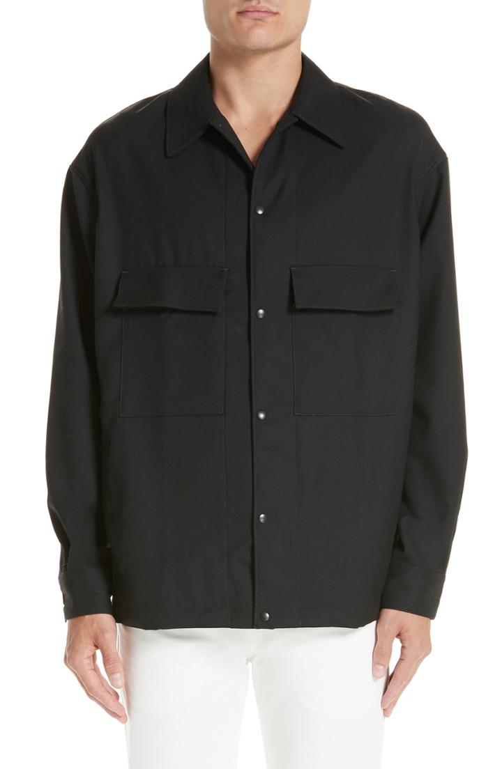 Men's Lemaire Flap Pocket Wool Overshirt