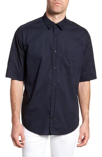 Men's Hugo Eynold Oversized Short Sleeve Sport Shirt - Blue