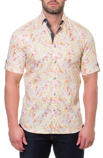Men's Maceoo Fresh Synapse Slim Fit Sport Shirt (s) - Yellow