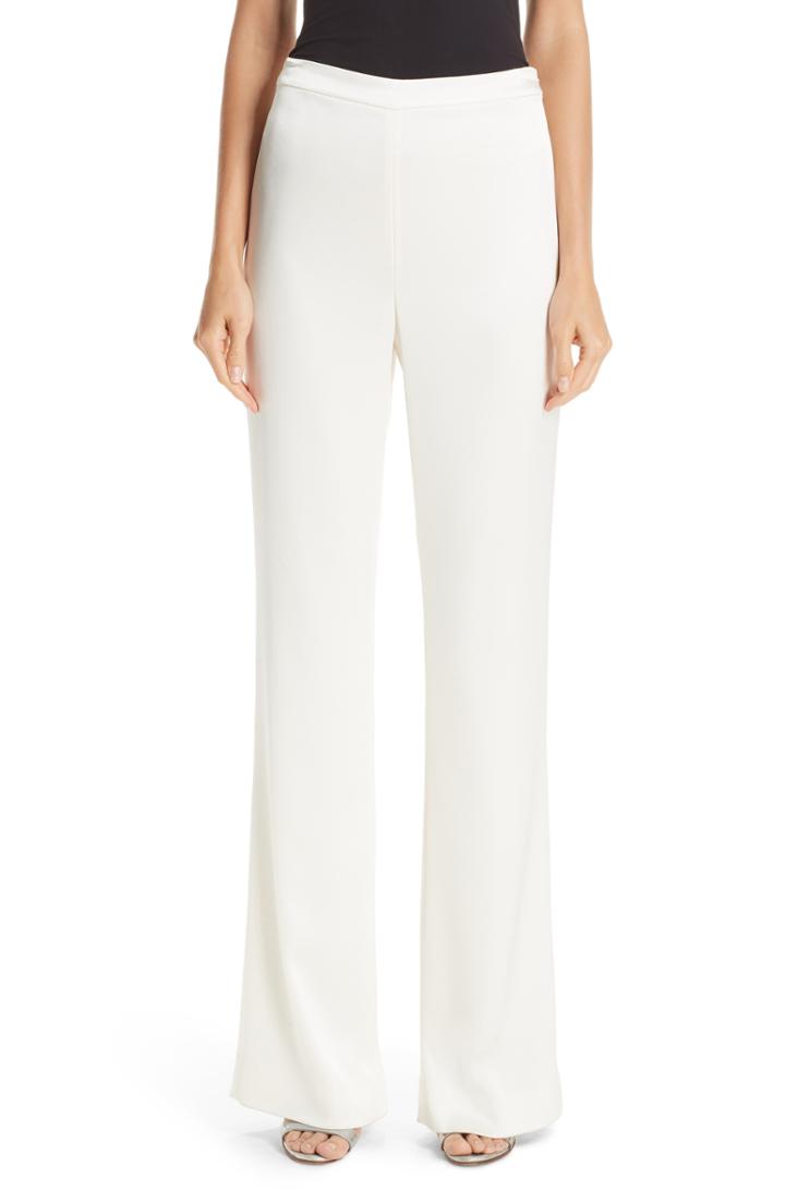 Women's St. John Collection Liquid Satin Pants - Beige