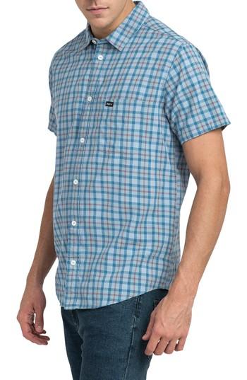 Men's Rvca That'll Do Plaid Shirt - Coral