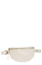 Leith Embossed Faux Leather Belt Bag - Ivory