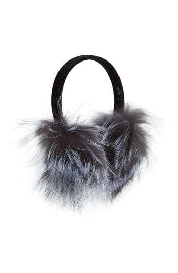 Women's Kyi Kyi Genuine Fox Fur Earmuffs - Metallic
