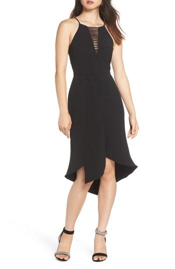 Women's Harlyn Uneven Hem Halter Neck Cocktail Sheath - Black
