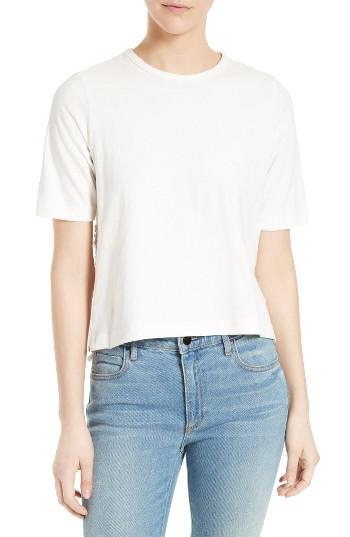 Women's Sea 3d Crochet Lace Combo Tee - White