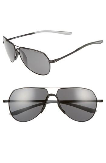 Men's Nike Outrider 62mm Oversize Aviator Sunglasses - Black/ Grey