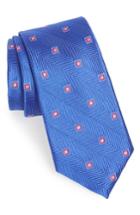 Men's Nordstrom Men's Shop Blake Squares Geometric Silk Tie, Size - Blue