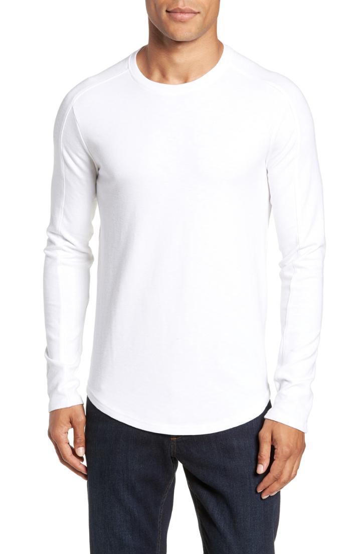 Men's W.r.k Douglas Slub Long Sleeve T-shirt - White