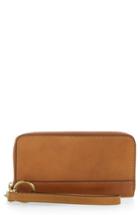 Women's Frye Ilana Harness Phone Leather Zip Wallet - Brown
