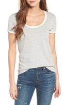 Women's Madewell Recycled Cotton Ringer Tee, Size - Beige