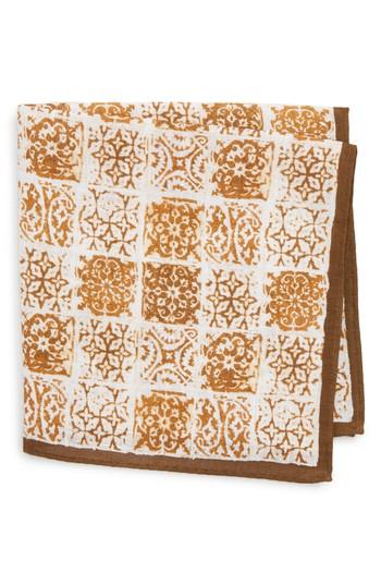 Men's Strong Suit Linen Pocket Square, Size - Brown