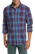 Men's Tailor Vintage Plaid Heavy Twill Shirt, Size - Blue