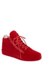 Men's Giuseppe Zanotti Mid Top Sneaker Eu - Red