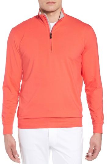 Men's Bobby Jones Pto Liquid Stretch Quarter Zip Pullover, Size - Pink