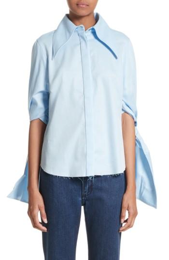 Women's Marques'almeida Double Sleeve Blouse - Blue