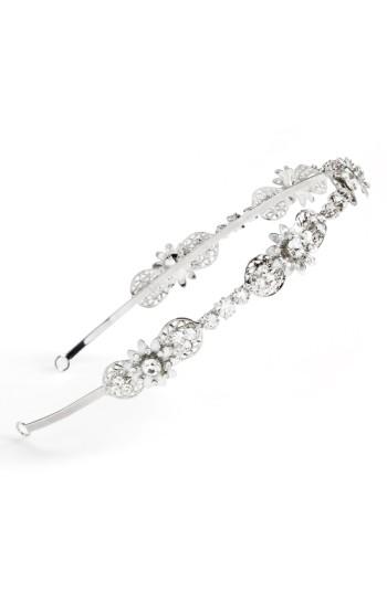 Wedding Belles New York Crystal Floral Headband, Size - Metallic