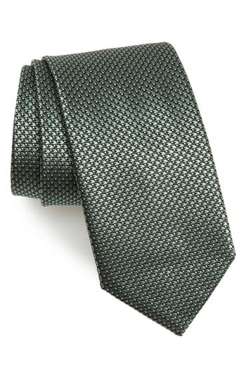 Men's Canali Solid Silk Tie, Size - Green