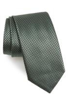 Men's Canali Solid Silk Tie, Size - Green