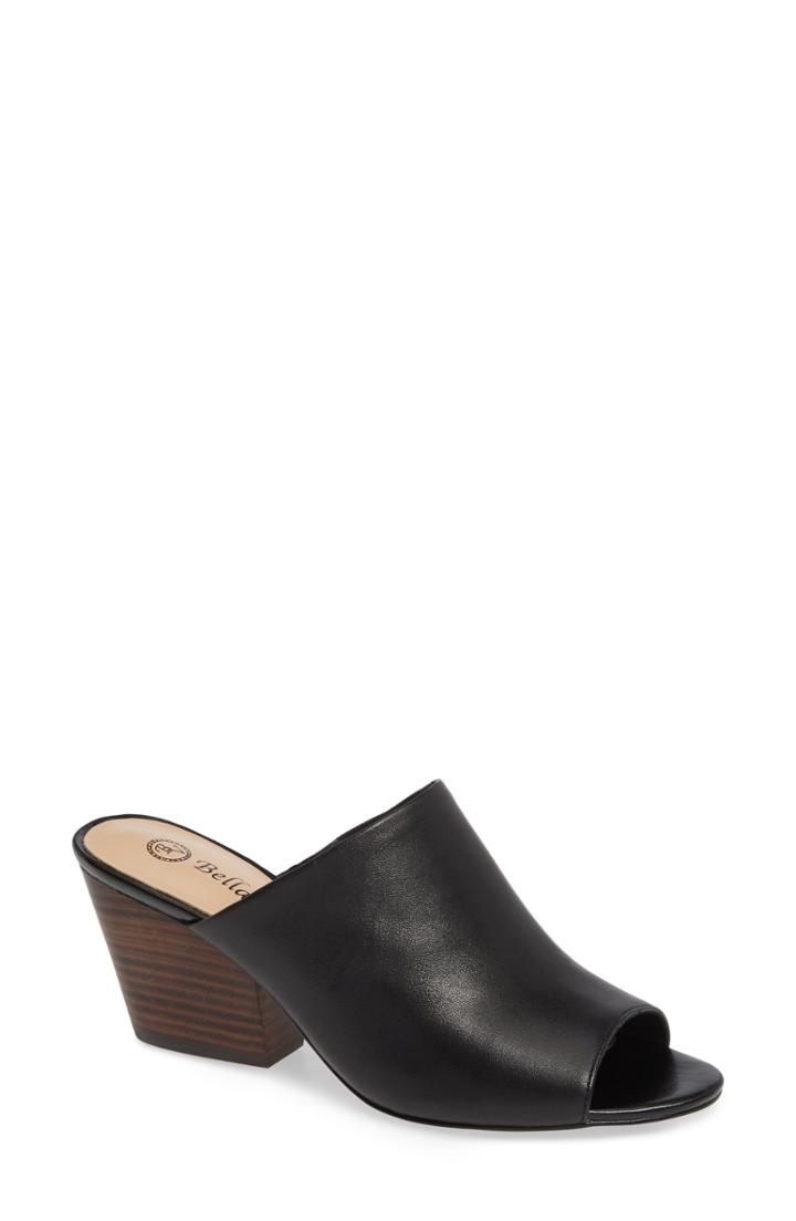 Women's Bella Vita Kathy Open Toe Mule .5 N - Black