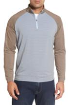 Men's Peter Millar Perth Quarter Zip Stretch Pullover, Size - Metallic