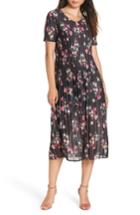 Women's French Connection Florence Print Plisse Jersey Dress - Black
