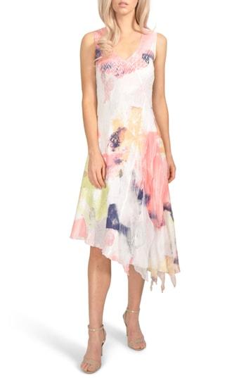 Women's Komarov Charmeuse & Chiffon Dress - Ivory