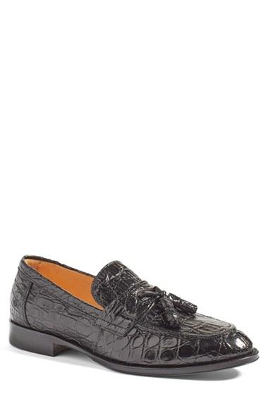Men's Zelli 'como' Genuine Crocodile Tassel Loafer