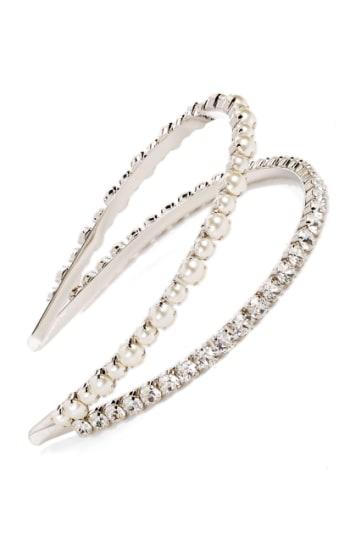Miu Miu 'classic' Bead & Crystal Double Headband