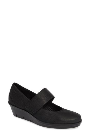 Women's Ecco Skyler Mary Jane Wedge -6.5us / 37eu - Black