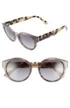 Women's Burberry 50mm Check & Camo Temple Polarized Sunglasses - Striped Grey